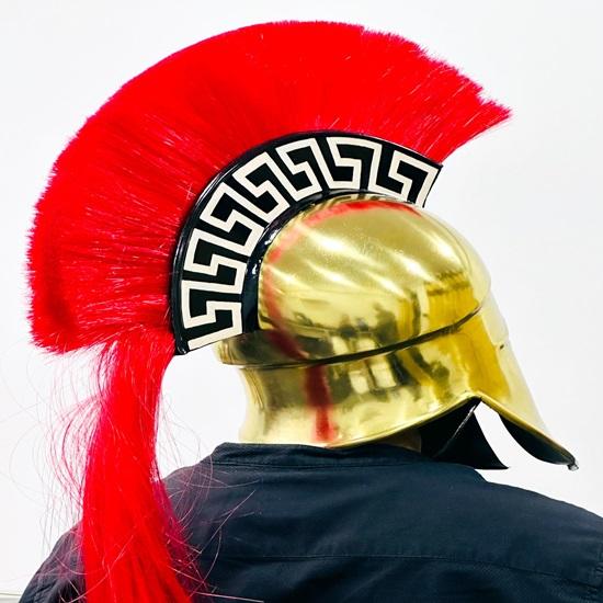 Big Corinthian Helmet Great Spartan Helmet With Red Plume Medieval Steel Helmet With Inner Liner Best Gift For Him