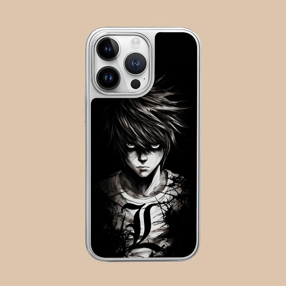 Death Note L Lawliet Mobile Phone Case for iPhone 17 16 15 14 13 12 11 Air Pro Max Plus Silver Plating Colorful Cover Pretty
