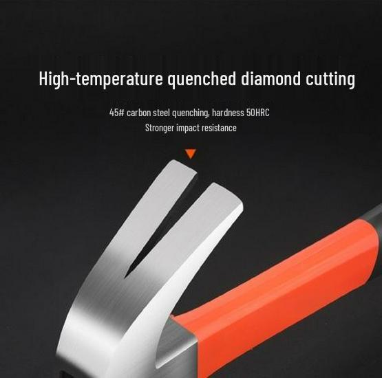 Carpenter's Claw Hammer: Durable Steel, Nail Puller, Compact One-Piece Design for Household Use