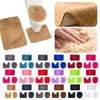 Bathroom Rug Set 3 Piece Includes Non Slip Bath Mat Contour Rug and Toilet Lid Cover Soft Shaggy Microfiber Absorbent Mat for Home Hotel Use