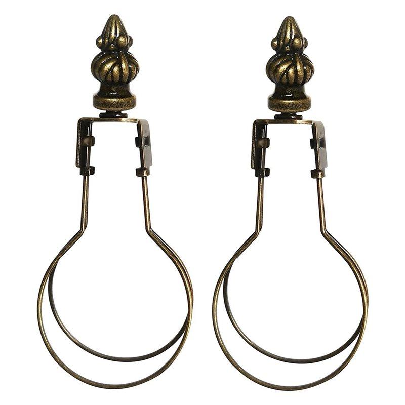 B02C-Messing Lampenschirm Adapter Klipp-on Für Glühbirne Clip Inklusive Dekorativer Abschluss, Federklemme Für Glühbirne