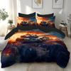 Bedding Digital Printed Quilt Cover Set Featuring a 3D Three-dimensional Tank Pattern. Super Soft Brushed Digital Printed