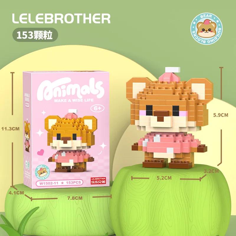 

Kawaii Cats Micro Building Blocks Neko 3D Model Animal Rhino Goat Mini Brick Fruit Lemon Avocado Figure Toys For Christmas Gift With Box
