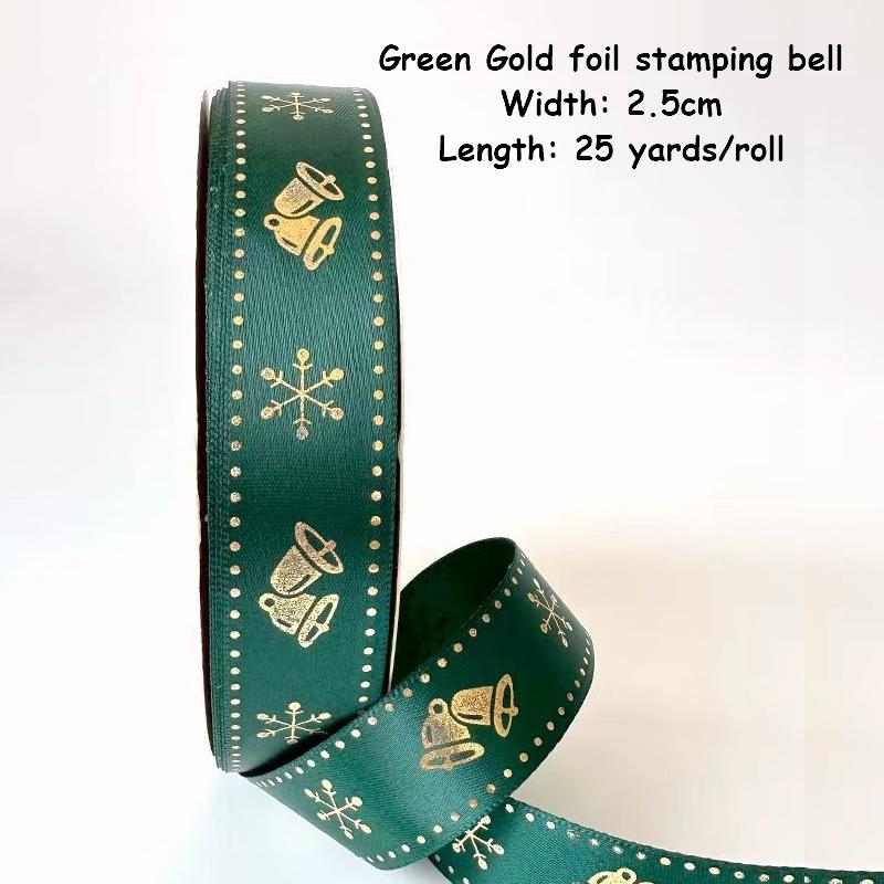 1/4 Inch Christmas Ribbon for Crafts Holiday Grosgrain Ribbon Christmas Ribbon for Gift Wrapping Festival Party Decoration