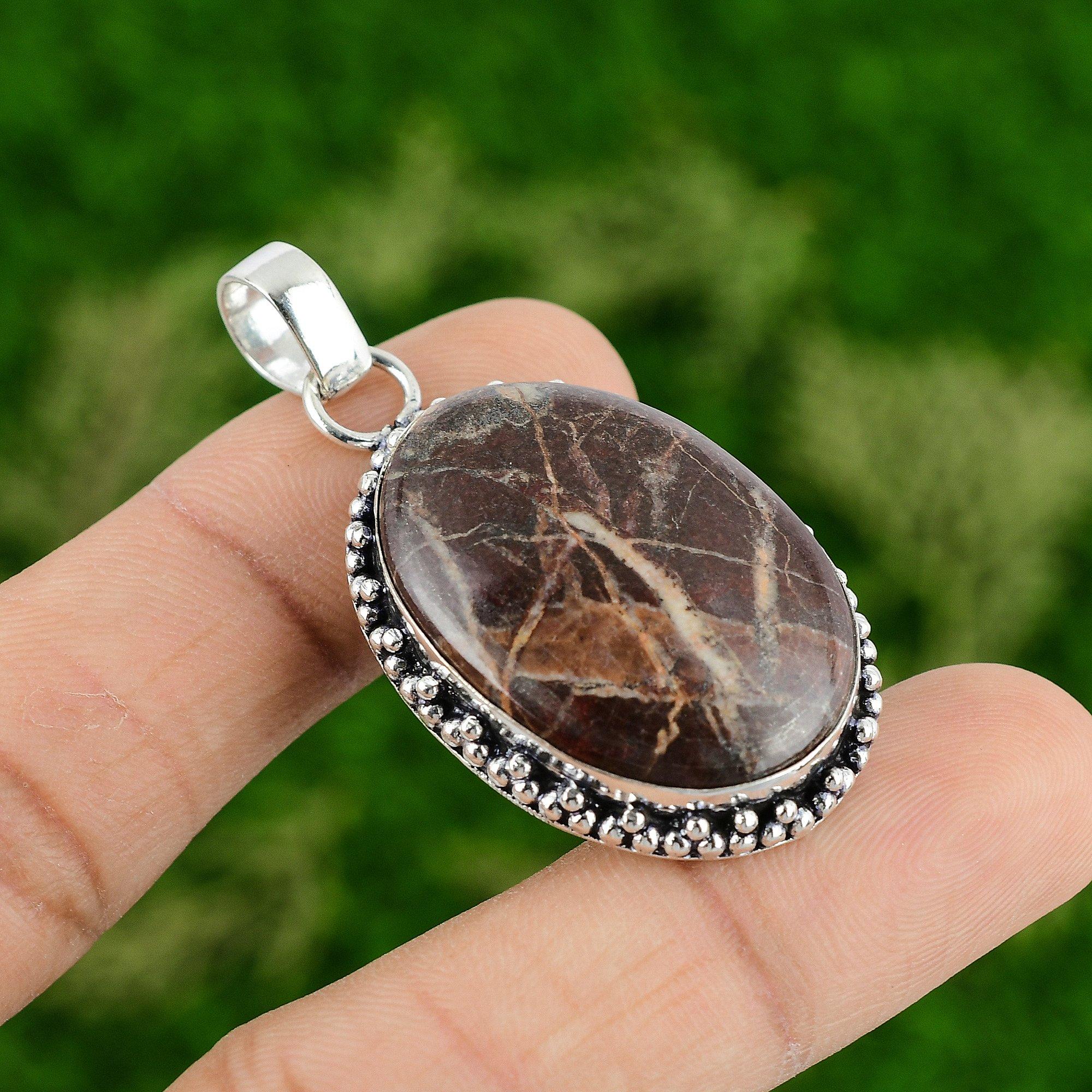 

Coconut Jasper Pendant 925 Sterling Silver Pendant Original Gemstone Pendant Handmade Jewelry Wedding Gifts