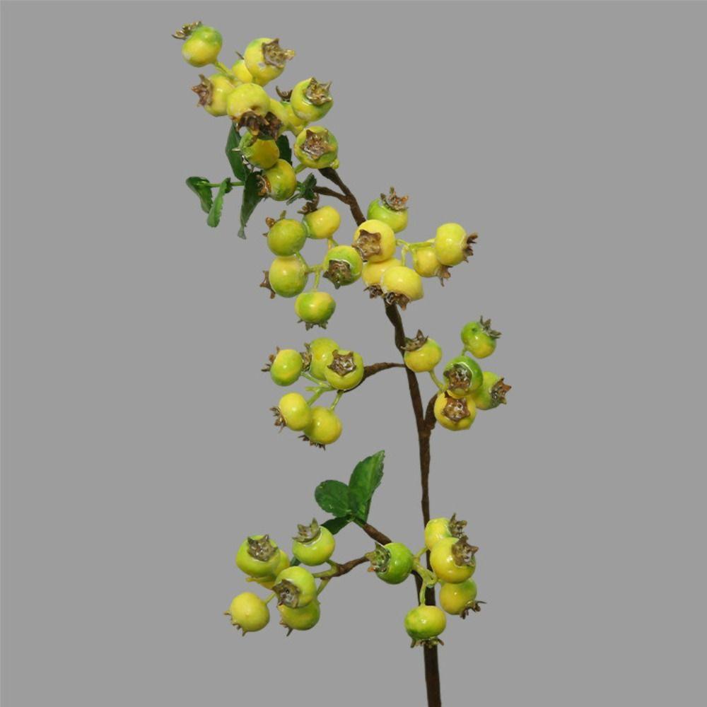 Plastic Christmas Blueberry Fruit Branches Realistic Elegant Simulation Foam Red Berry Handmade Fake Plants