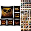 Cotton Linen Halloween Sofa Decor Cushion Cover With Stylish Pumpkin Design