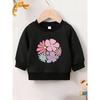 European sizes Cute and Fun Printed Pattern, Thin and Versatile Comfortable Round Neck Hoodie for 0-3 Year Old Baby Kids, Suitable for Outdoor Wear
