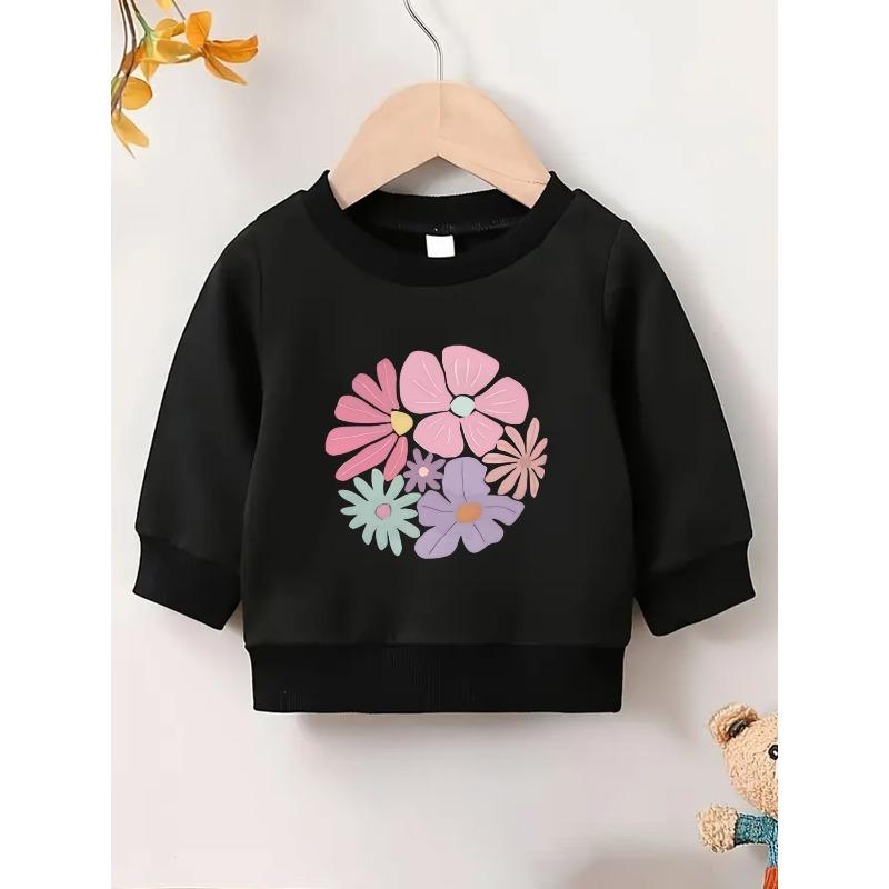 European sizes Cute and Fun Printed Pattern, Thin and Versatile Comfortable Round Neck Hoodie for 0-3 Year Old Baby Kids, Suitable for Outdoor Wear