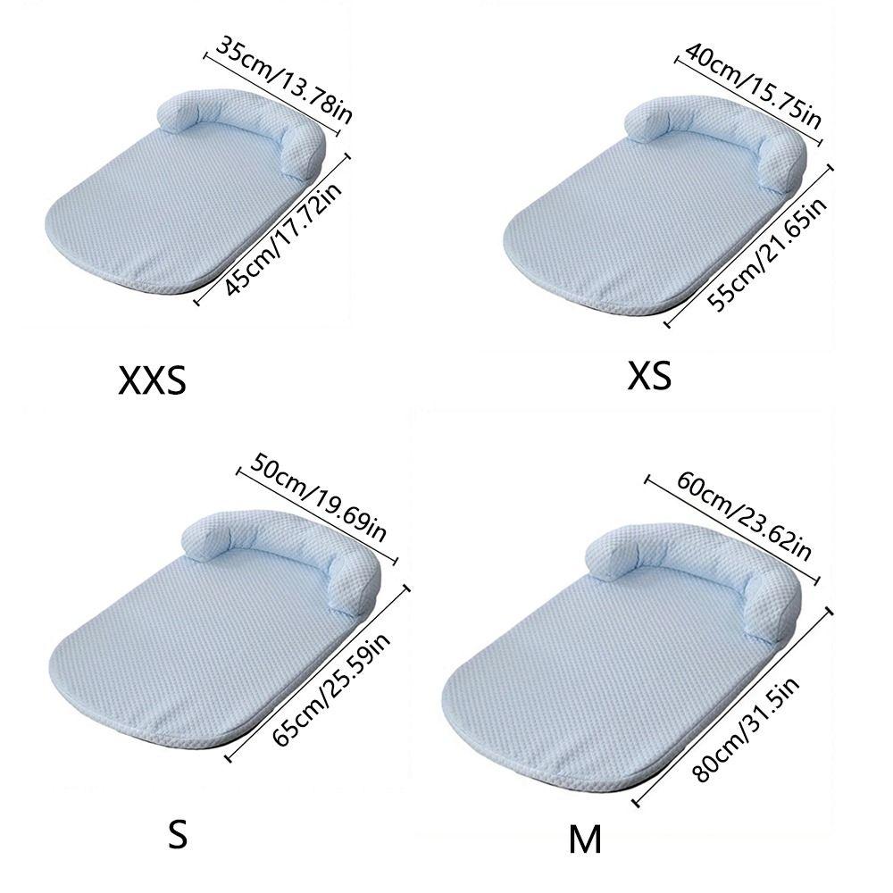 Atmungsaktive Hunde-Bettunterlage Rutschfester Boden Haustierkissen Leicht zu tragen Haustier-Kühlmatte Sommer