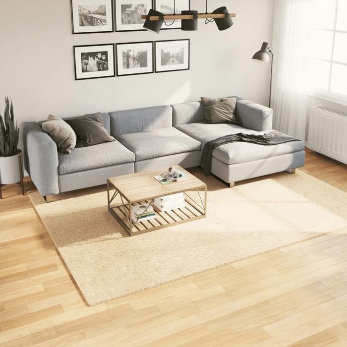 VidaXL Soft and Washable Short Pile Rug Cream 200x280 Cm 375043