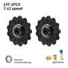 MUQZI Derailleur Ceramic Pulley Wheel 11T 12T 13T 14T 7-11 Speed Bike Rear Derailleur Jockey Wheel for Shimano Sram