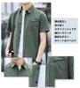 Amyni Red Stitch Oxford Short Summer Solid Color Men's Shirt, Casual, Sports, Sleeve, Wear, Stylish,