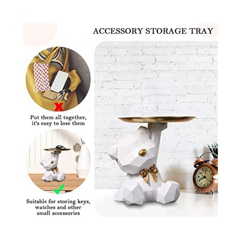 Storage Tray, Storage for Figures, Bear Figure with Storage Tray