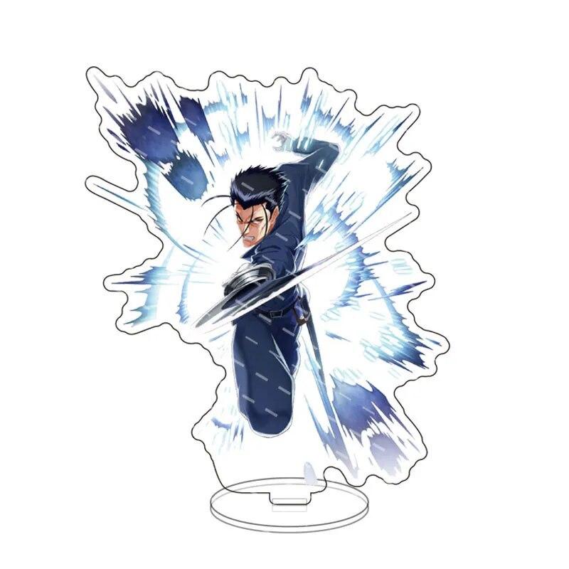 Anime Rurouni Kenshin Stand Action Figure HIMURA KENSHIN Tomoe Yukishiro Acrylic Standing Model Plate Holder Cosplay Collection