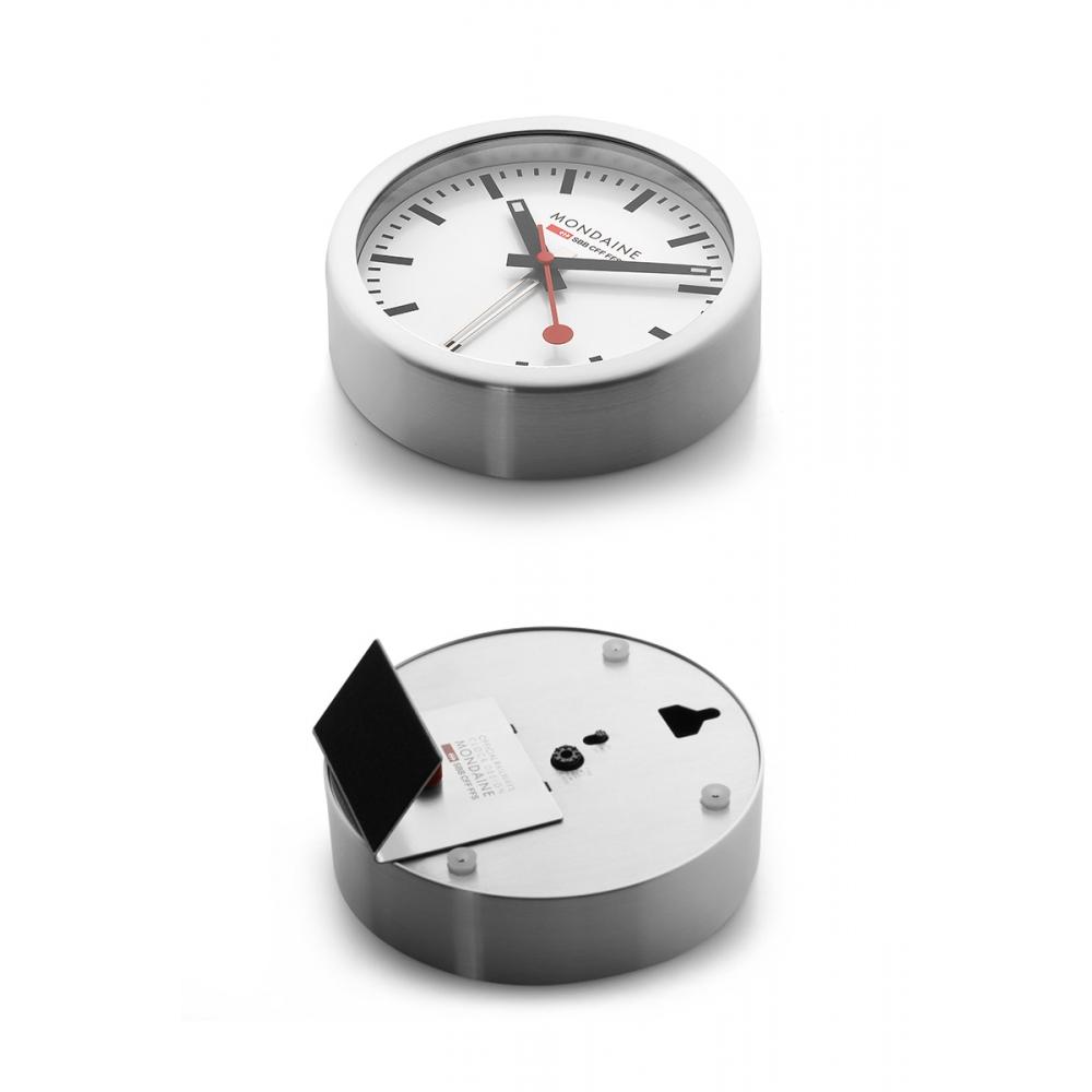 Mondaine A997.mcal.16sbb Alarm Mini Wall Clock Public Desk Clock