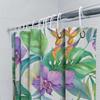 Art Deco Style Shower Curtain with Green Floral Print Modern Home Decor Bathroom Fabric Shower curtain for Bathrooms Ships World