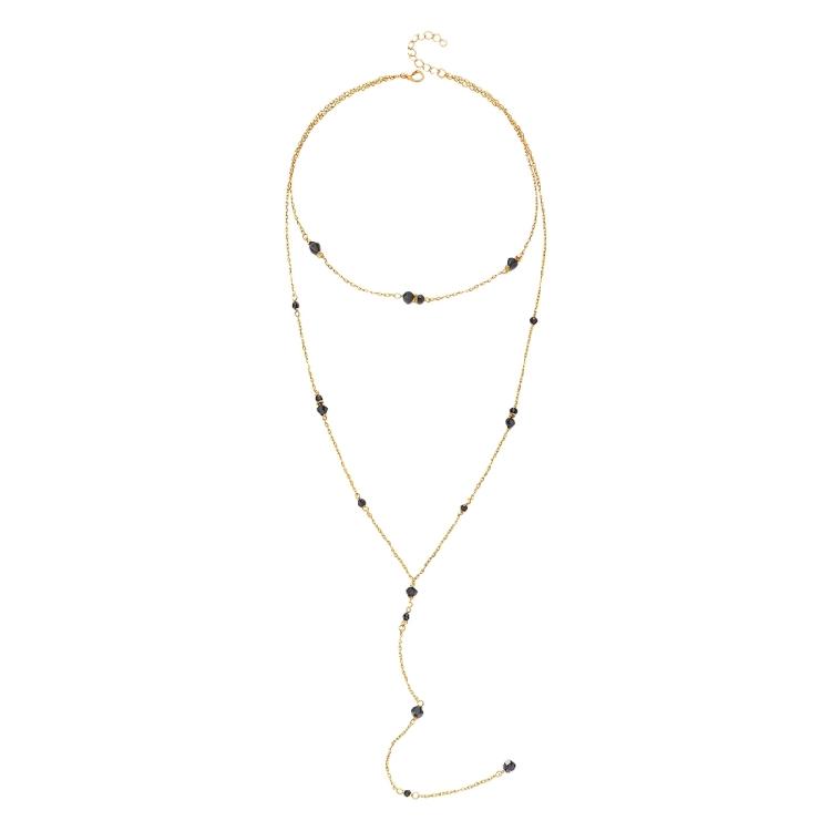 Stylish Pearls and Pendant Necklace Y Shape Design Neckchain for Multi Layer Effect and Evening Wear