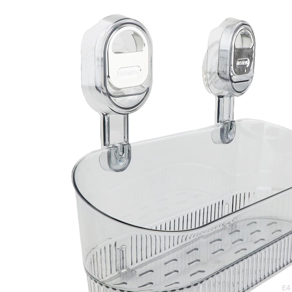 Suction Cup Shower Shelf Bathroom Organizer Modern Detachable Multifunctional Wall Mounted