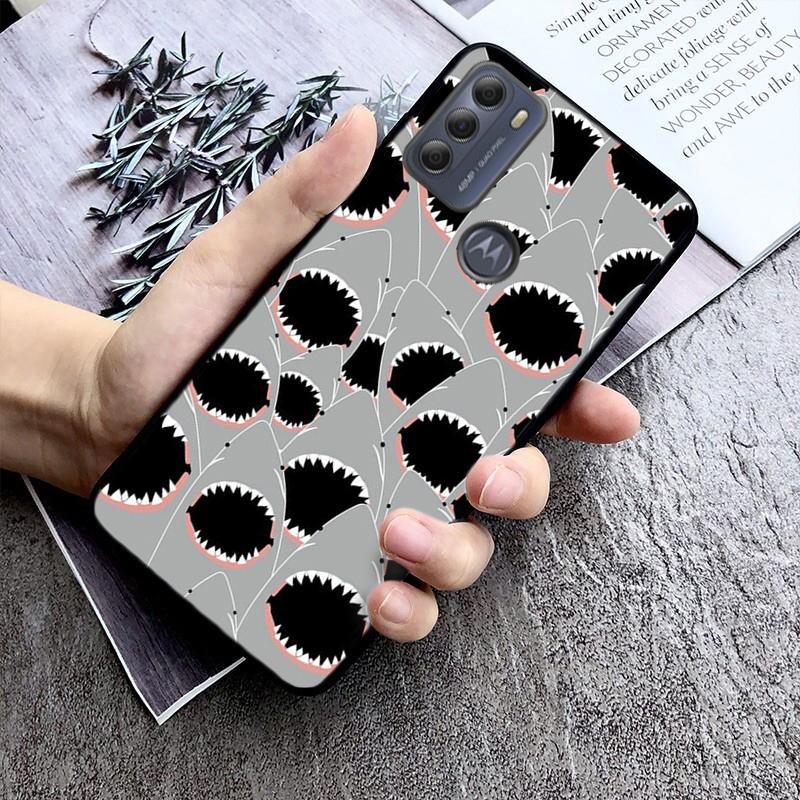 

Чехол для телефона с китовой акулой и рыбой для Motorola Moto E7 Plus E32 E20 E40 Edge 20 Lite G22 G52 G20 G30 G100 G60 G50 G10 G Pure G Stylus Moto G Stylus 5G