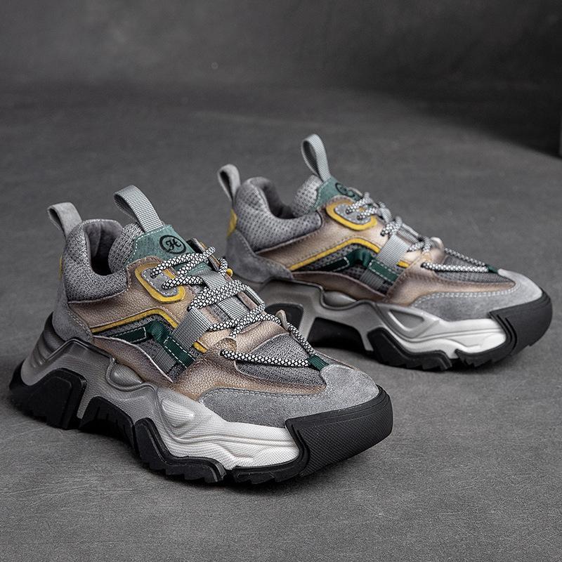 Fashion 5CM Genuine Leather Women Lady Muffin Breathable Causal Platform Wedge Summer Spring Autumn Fashion Thick Bottom Sneakers Shoes