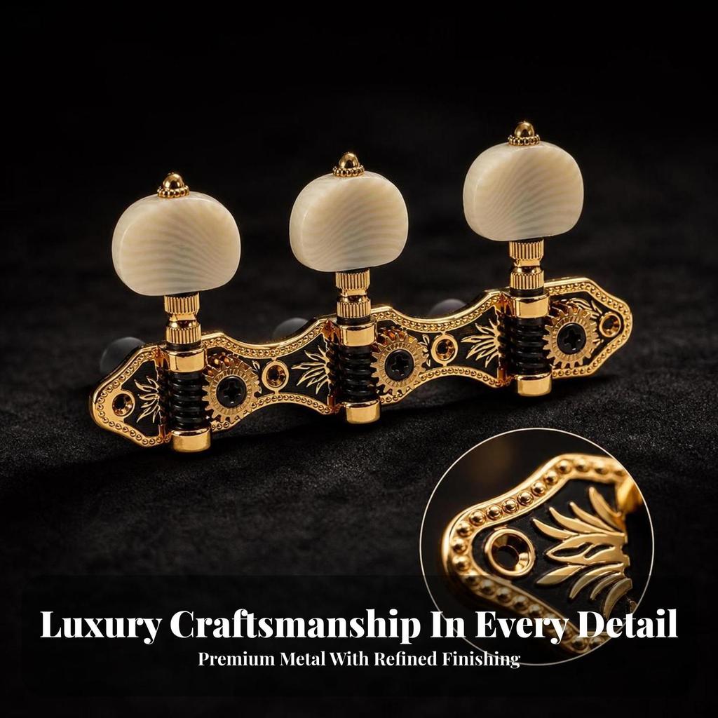 Guitar Tuning Machine Set Gold-Colored Tuners Universal for Luthier