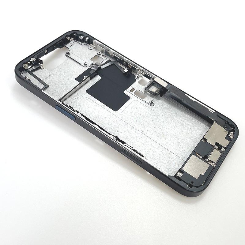 For iPhone 16 Pro Max Full Housing Middle Frame Bezel With Volume Power Flex Cable Side Button Chassis Repair Parts