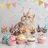 40Pcs Cupcake Toppers Birthday Cupcake Toppers Cake Decorations for Boys Girls Pet Themed Birthday Party Decorations Supplies