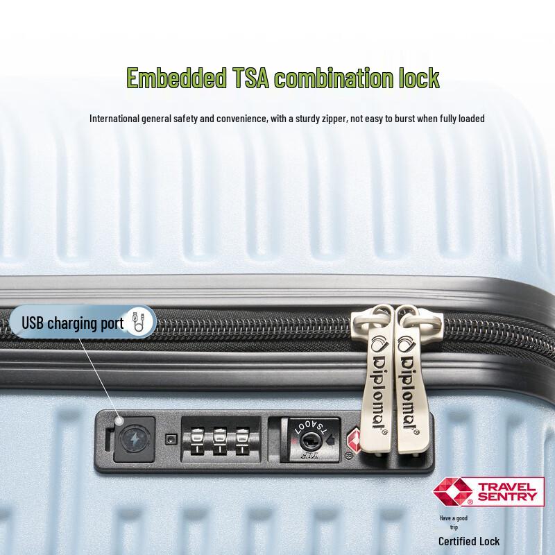 Diplomat Hardshell Spinner Luggage with TSA Lock