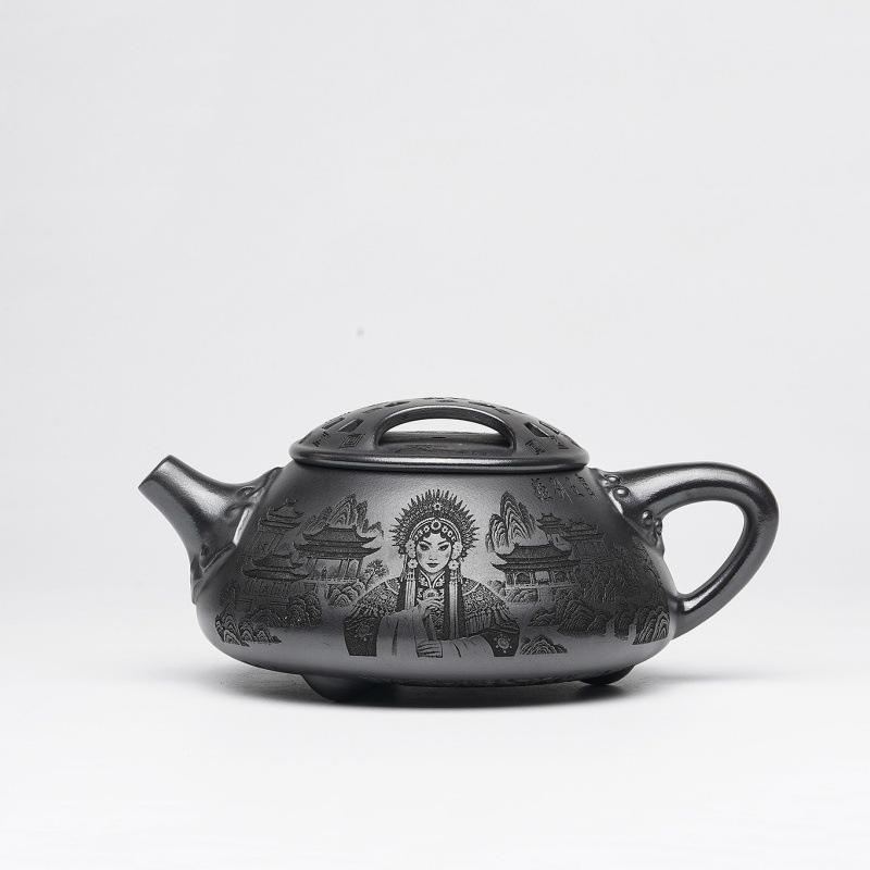 530ml Authentic Yixing Purple Clay Teapots Handmade Stone Scoop Pot Raw Ore Stone Yellow Mud Kettle Zisha Tea Set Accessories