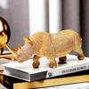 Modern Resin Rhinoceros Figurine Decor Office Desk Living Room Entryway Shelf Gift