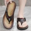 Fashion Flip Flops Mens Slippers Summer Casual Shoes Beach Sandals Outdoor Slides Walking Comfort Leather Luxury Designer Fashion 47