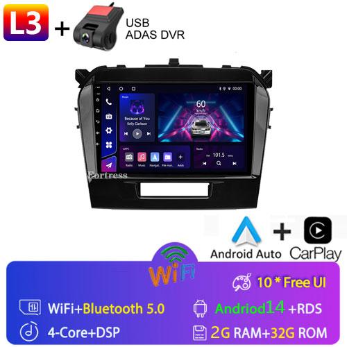 DSP 8 Core Android 13 Multimedia DVD Player For Suzuki Vitara 2017 2018 2019 2020 Autoradio GPS Navigation Car Radio Stereo