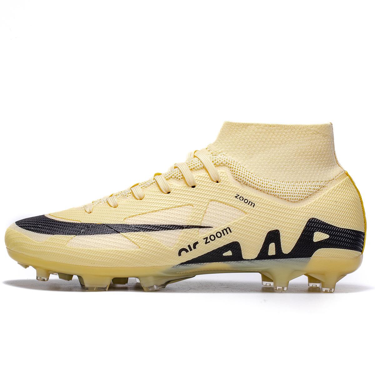 

Бесшовные футбольные бутсы из ткани-мухи, высокие, с шипами для газона, для тренировок студенток 37