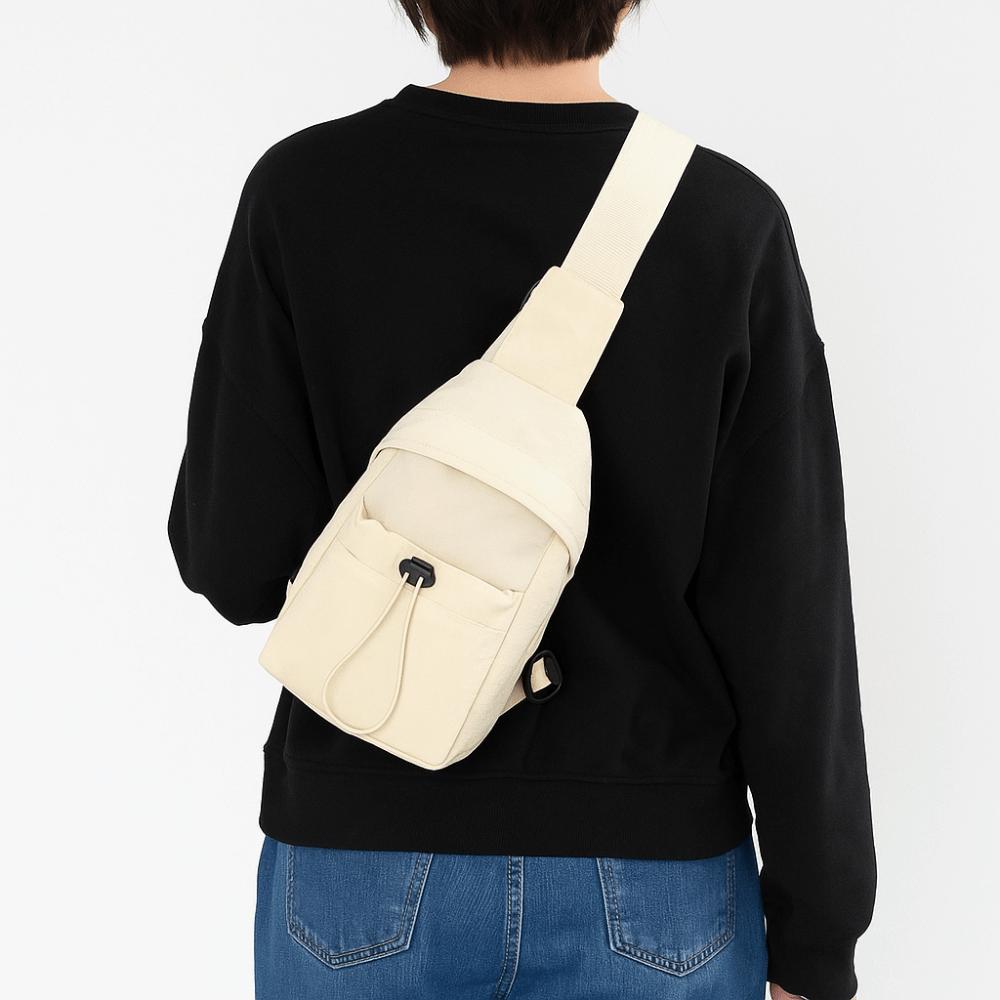 Nylon Mobile Phone Bag Drawstring Shoulder Bag Fashion Women's Breast Bag  Female Lady Girl