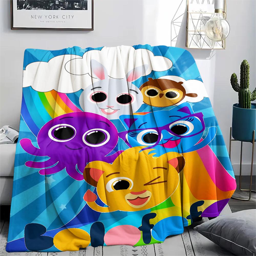 cute Bolofofos Print Flannel Blanket,High quality Comfortable for All Seasons,Home Decor,Warmth and Comfort,Perfect for Christmas Gifts