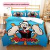 Popeye the Sailor Man  Pattern Bedding Quilt Set  Home Decoration  Gift (1 * Duvet Cover + 2 * Pillowcase  Without Core)