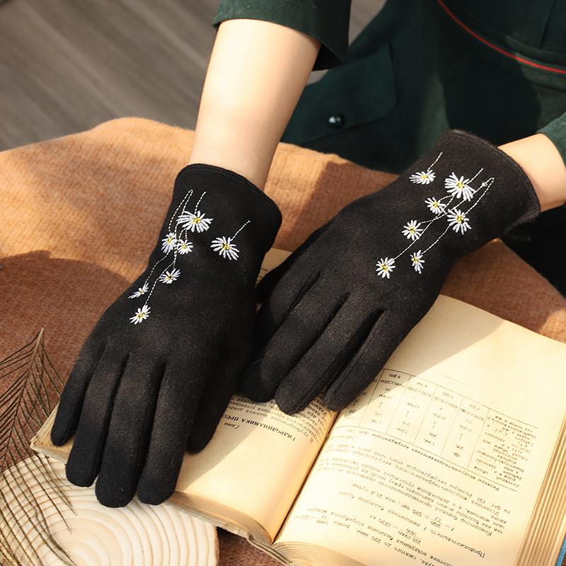 Fashion Touch Screen Outdoor Biker Riding Women Warm Wool Gloves Winter