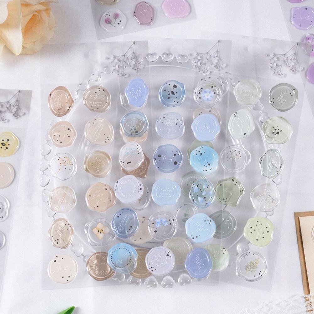 Decorative Wax Seals Stamp Sticker Transparent Envelope Seal Sticker DIY Scrapbooking