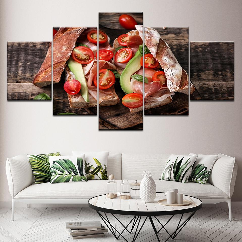 The dish picture for kitchen 5 Piece HD Wallpapers Art Canvas Print modern Poster Modular art painting Living Room Home Decor
