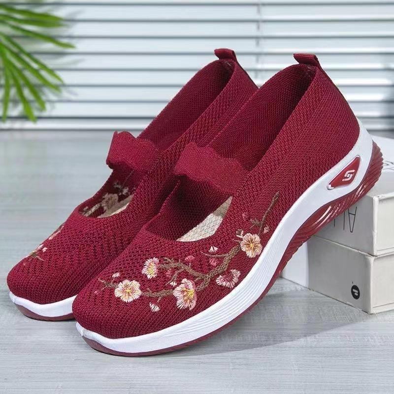

****** and summer new shallow mouth shoes s**t sole breathable one pedal fly woven breathable women s shoes summer ******* cloth shoes 41 красный