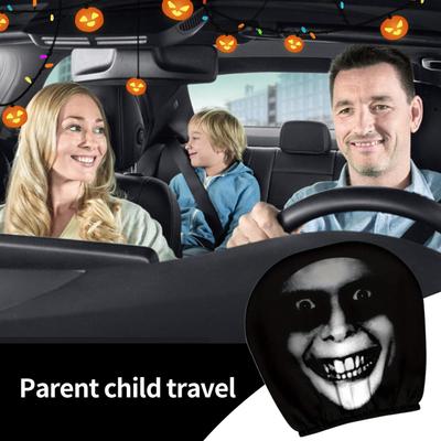 Head Rest Cover For Car Halloween Elastic Car Seat Headrest Protector Vehicle Accessories Interior Decor For Weekend Road Trip