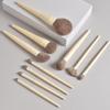 10-Piece Soft Synthetic Makeup Brush Set: Includes Powder & Highlight Brushes, Portable & Versatile.