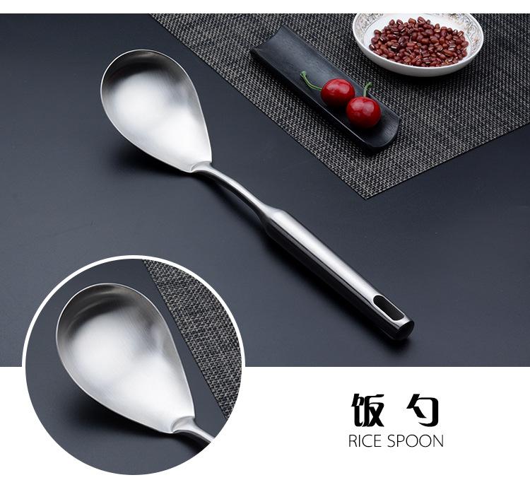 Liren 304 stainless steel spatula stir-fry spatula hollow handle integrated molding heavy gift kitchen utensils