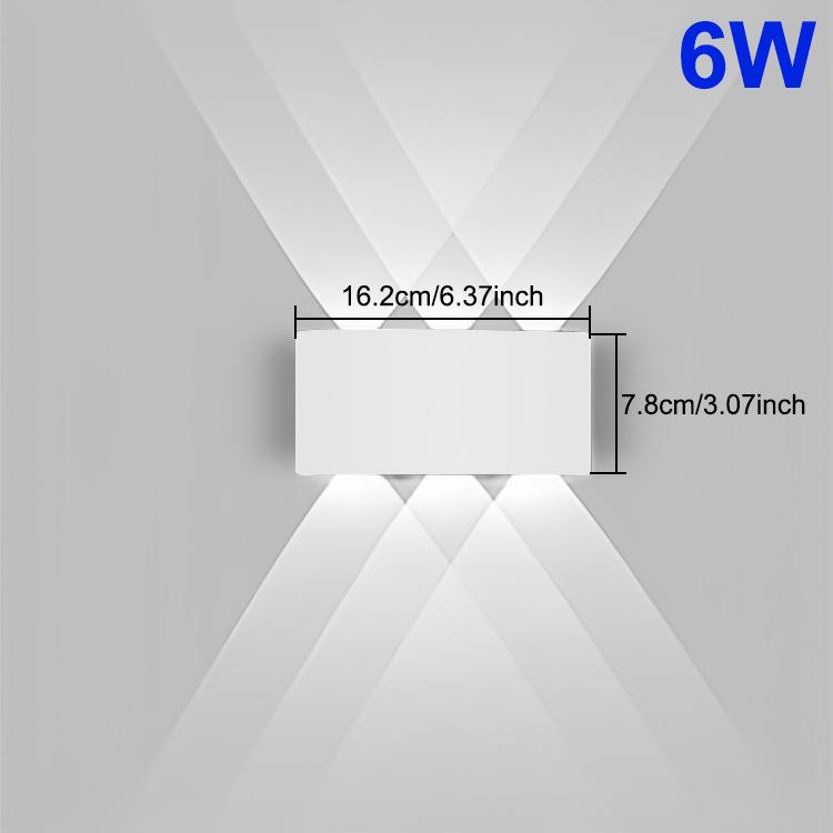 LED Waterproof White Outdoor Wall Lamp - Adjustable, Warm & Cool Light for Garden, Corridor & Living Room
