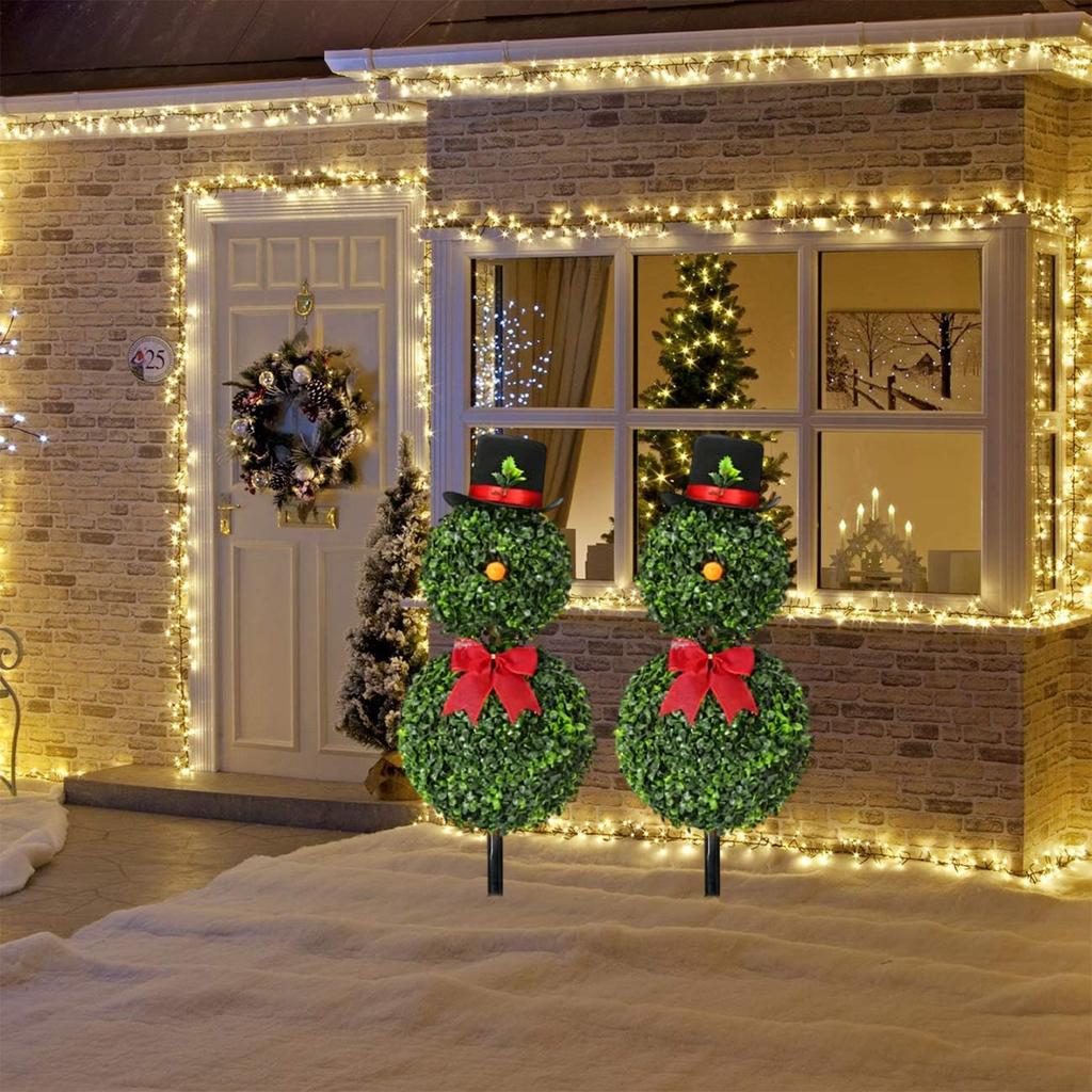 Snowman Christmas Tree Ground Plug, Suitable For Bedroom Courtyard Garden Decoration