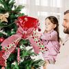 Cross-border Hot-selling Foldable Candy Bow Christmas Tree Topper Star Decorations