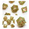 Metal Hollow Dice Set DND Dungeons Dragons Rose Vine Numbers Tabletop Gaming