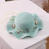 Summer Children'S Sun Hat Straw Hat Girls Large Brim Sun Hat Parent-Child Beach Hat Female Hat