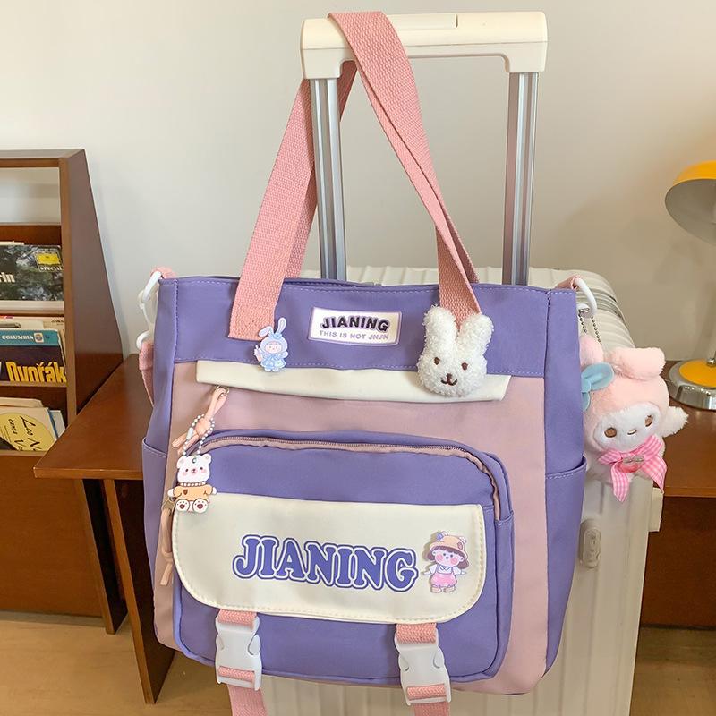 Schoolbag Children's Primary School Students High Pretty Ins Junior High School Students Two Piece Backpack